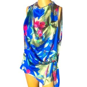 Zara Blue Floral Blouse